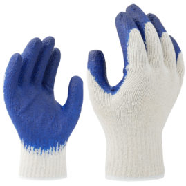 ゴム引きハンズテン ブルー 10双組 AG869 | ACE 作業用革手袋・作業用