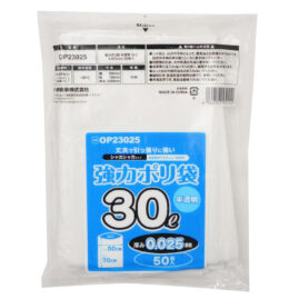 強力ポリ袋30L 50枚入 半透明 厚み0.025mm OP23025