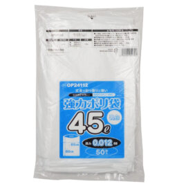 強力ポリ袋45L 50枚入 乳白色 厚み0.012mm OP24112