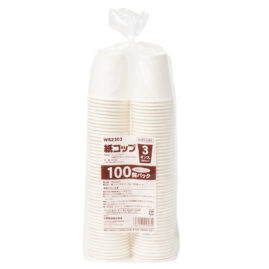 紙コップ ホワイト 3oz 100個パック WS2303