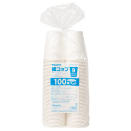 紙コップ ホワイト 9oz 100個パック WS2309